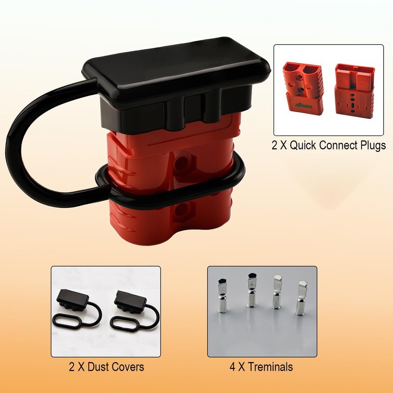 2 Pack 175AMP Battery Quick Connect Disconnect Kit - 1/0