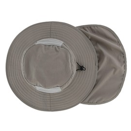 Connectyle - Sombrero de sol con solapa para niños con UPF 50+, sombrero de playa de ala ancha, sombrero de pesca y senderismo, Gris claro, Large