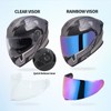 JQF Gear Modular Motorcycle Helmet Dual Visor Flip Up Full