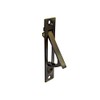 QCAA Solid Brass Edge Pull, 4", Antique Brass, 1 Pack,