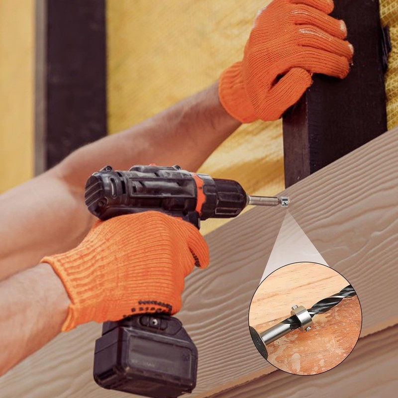 8 Piece Depth Stop Rings Set, Depth Stop for Drills