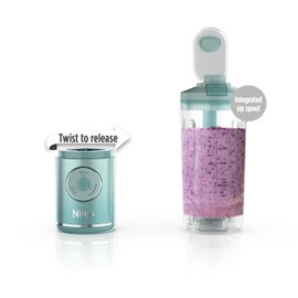 Ninja BC251MT Blast Max Personal Cordless Blender for Smoothies, Blend, Ice Crush, 22 oz. Twist & Go Vessel, Sea Glass - Certified Refurbished