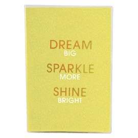 iscream 'Dream Sparkle Shine' Metallic Glitter Cover Book-Bound Lined-Page 8.5" Journal