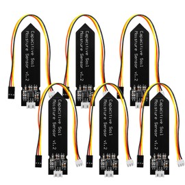 Aideepen 6 Pieces Soil Moisture Sensor Hygrometer Module V1.2 Capacitive Corrosion Resistant Module for Plant Watering DIY Kits