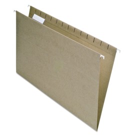 Pendaflex Earthwise 100% Recycled Hanging File Folders, 1/5 Cut, Legal Size, Natural, 25 per Box (76542)