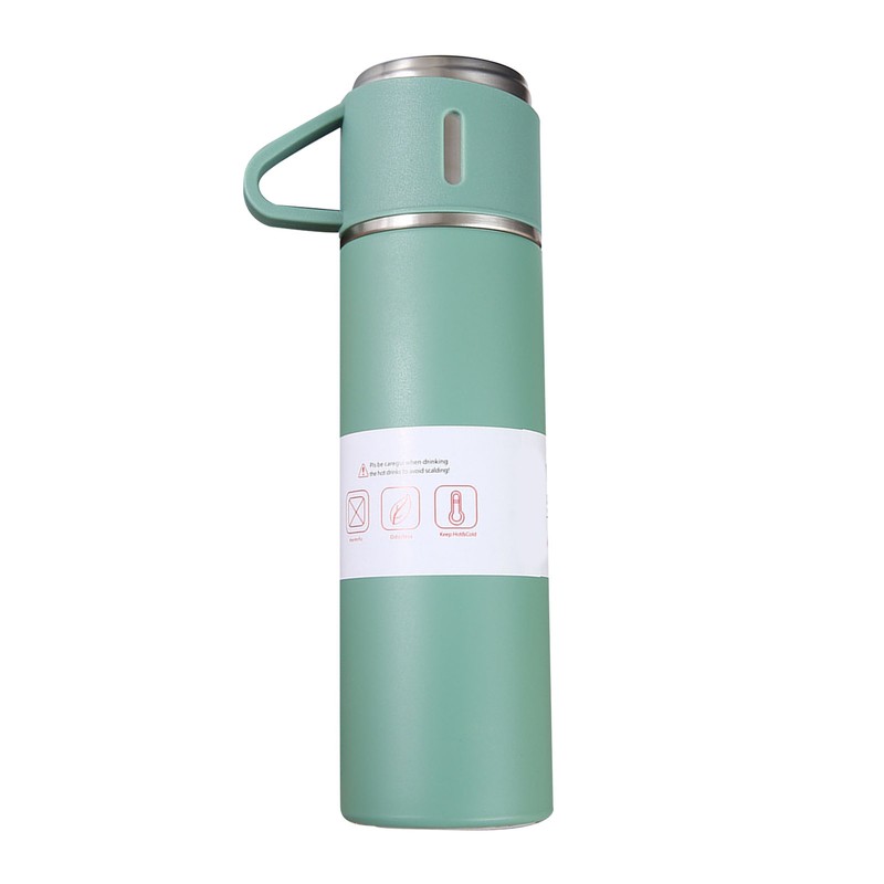 500ml Stainless Steel Vacuum Flask Set Portable Insulated Bottle with