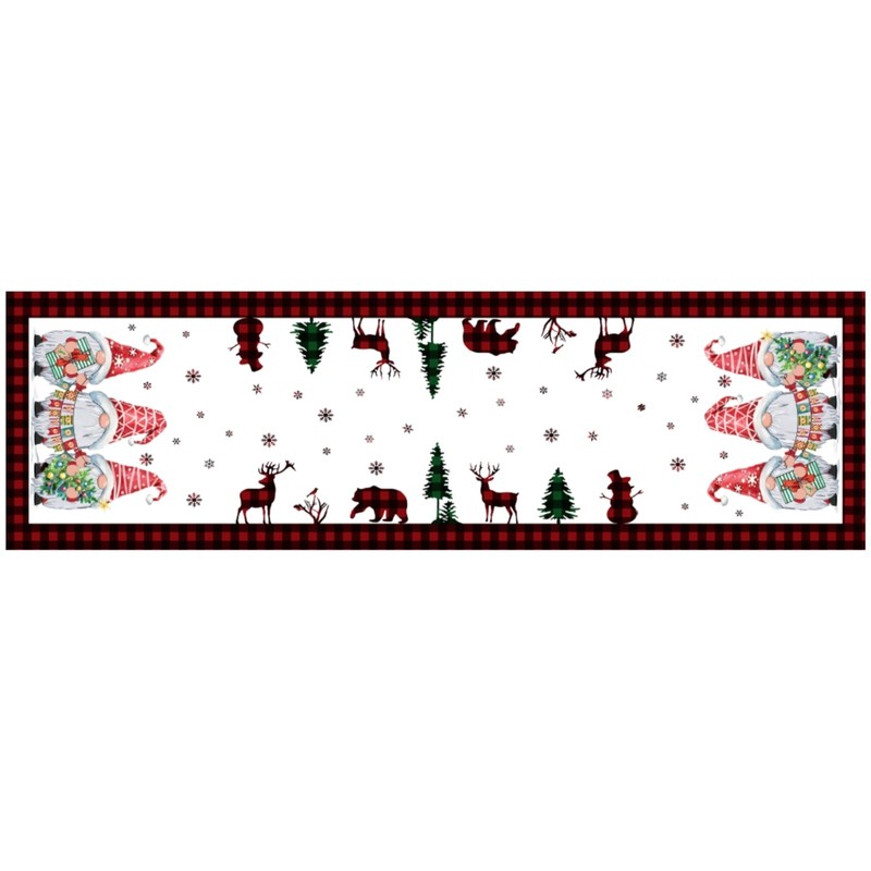 LOZULO Christmas Table Runner Red 40cm Wide 140cm Long Xmas