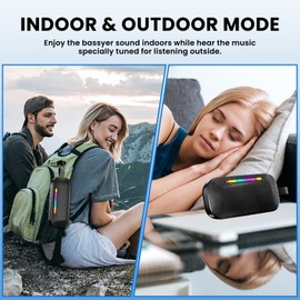 LFS Portable Bluetooth Speaker,IPX7 Waterproof Speakers Bluetooth Wireless,20W Portable Speaker with 24Hours Playtime, for Travel,Home,Pool,Outdoor Portable Bluetooth Speakers(Black)