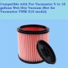 Vacmaster High-Efficiency HEPA Cartridge Filter for Wet/Dry Vacuums