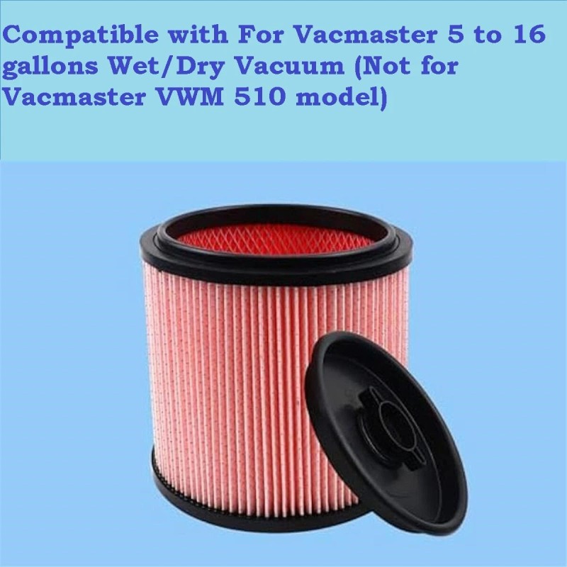 Vacmaster High-Efficiency HEPA Cartridge Filter for Wet/Dry Vacuums