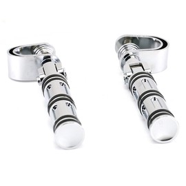 NHPJ 1-1.25"(25mm-32mm) Universal Motorcycle Foldable Highway Antivibrate Engine Guard Crash Bars Foot Pegs for Harley Electra Glide Road King Street Glide-chrome