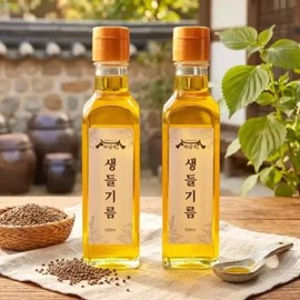 2 bottles of Hanamdaek cold-pressed perilla oil 300ml / 하남댁 저온압착 생들기름 300ml 2병
