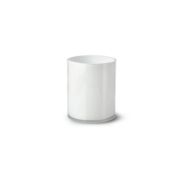 Serene Spaces Living White Glass Cylinder Vase – Smart Modern