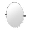 Gatco 4059MXLG Elevate Frameless Oval Mirror, Matte Black, 32"H