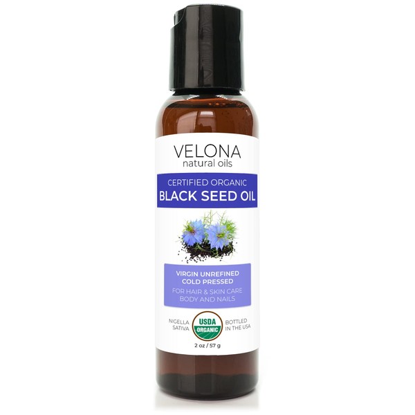 velona Black Cumin Seed Oil USDA Certified Organic - 2 oz | 100% Pure and Natural Carrier Oil | Unrefined, Cold Pressed | Hair, Body and Skin Care | Use Today - Enjoy Results…