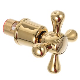 Llaves para Regadera de Baño de Latón Dorado Diseño Cruzado de 12 Pulgada, Reemplazo para Grifos de Baño y Kit Completo de Perillas para Agua