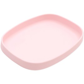 Bumkins Toddler and Baby Suction Plate, Silicone Grip Dish Large Tray for Big Kids, Fits Most Highchairs, Essential Children Feeding Supplies, Non Skid Sticky Bottom, Platinum Silicone, Pink
