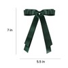 5.5" Sparkly Dark Green Silky Satin Large Hair Bow Alligator
