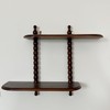 FRIADE 2-Tier Wall Mounted Floating Shelf with Two Roman Column,Decorative