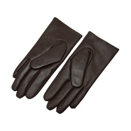 YISEVEN Women's Wool Lined Winter Genuine Leather Gloves Touchscreen Three Points Driving Elegant Dress Sheepskin Warm Fur Lining for Cold Weather Accessories Gifts, Chocolate Brown Large/7.5"