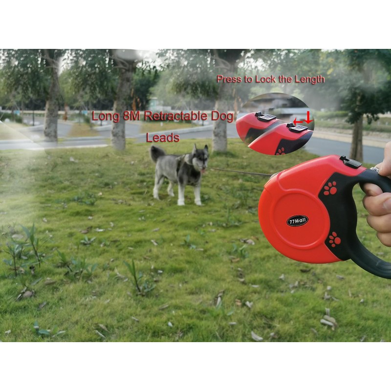 Retractable Dog Leads 26ft Pet Adjustable Leash for Small Medium