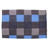 Wool Scarf Men's Winter Scarf Checked in Anthracite Blue Grey