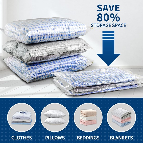 Vacuum Storage Bag for Clothes and Household Items, Reduces Volume