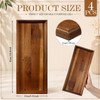 Rtteri Wooden Acacia Serving Platter Set of 4, 13.8 x