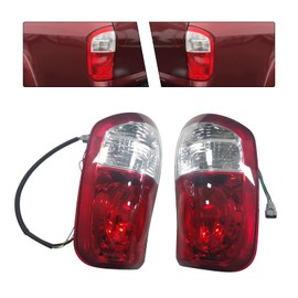 PIAOYUE- For 2005 2006 Toyota Tundra Base 2-Door Standard|Limited/SR5 4-Door Extended Pickup Tail Light Left Driver+Right Passenger Side 1 Pair Replacement Black Housing Red Lens 815500C060 815600C060