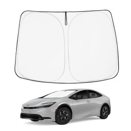 Proadsy Front Windshield Sun Shade Foldable Sunshade Protector Custom Fit 2023 2024 Toyota Prius Hatchback, Prius Prime Hatchback Accessories 2024 Upgrade