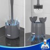 MR.SIGA Cepillo para Inodoro con Soporte, Mango Largo Resistente, Gris,