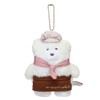 Hokkori Mokomocha [Keychain] Mascot with BC Q-LIA [Cream]