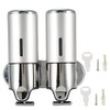 Oumefar Dispensador de Jabón líquido baño Pared Doble 500ml, Plástico
