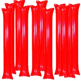 FAMULA Stick Balloons, Cheering Goods, Balloons, Cheering Sticks, Games, Sports, Set of 20 (red)