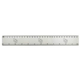 'Ginger Root' 30cm (12 Inch) White Plastic Ruler (RL00094768)