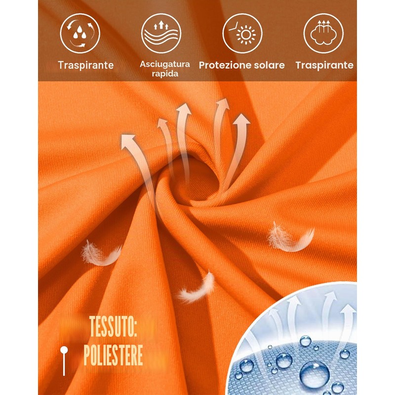 KEFITEVD Maglietta Protezione UV UPF 50+ Uomo Maniche Lunghe Estiva