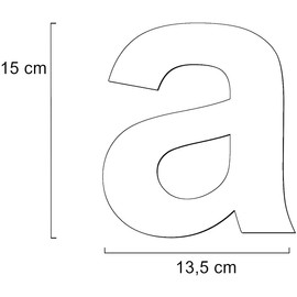 Metzler Metzler Hausnummer aus massivem Stahl in Wei? - Verkehrswei? RAL 9016 Feinstruktur Pulverbeschichtet - Schrift Arial - H?he 15 cm - Buchstabe a