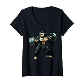 Womens Monkey Trainer V-Neck T-Shirt