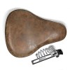 GOODFITMENT Retro Brown Motorcycle Soft Leather Solo Seat Spring For
