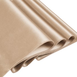 Counfeisly 1 Pack Satin Table Cover Rectangle Silkly Soft Table Cloth, Satin Dining Table Cloths for Wedding Banquet Table Decoration, Dining Room, Indoor and Outdoor Use, 60 x 84 Inches, Taupe