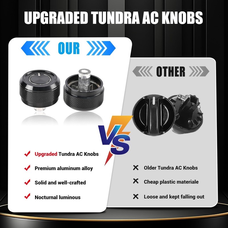 Xomzema 3PCS Upgraded AC Knobs for Jeep Wrangler 1999-2006 Accessories,Air