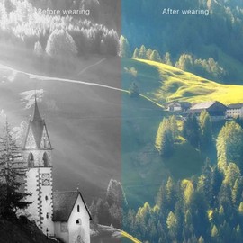 GOTOTOP Colorblind Glasses Color Blind Corrective Glasses Red Green Blindness Weakness Eyesight Improvement Red Green Color Deficiency Corrective Glasses