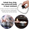 1 Set Universal Cooker Knobs – Stainless Steel Saucepan Lid