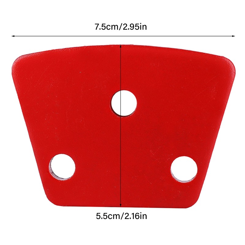 3PCS Trapezoid Diamond Floor Grinding Pad Disc #30 Grit Metal