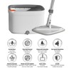 KZKR Spin Mop and Bucket System with Dual Compartment Mop