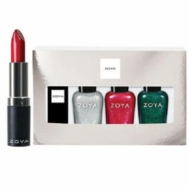 ZOYA Three Mini Nail Polishes & a Lipstick. Buy 2 or More Get 10% Discount. - Santa Baby