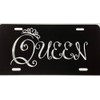 Queen Crown Car Diamond Etched Engraved on Black Aluminum Metal