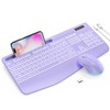 Wireless Keyboard and Mouse Combo with 7 Colored Backlits, Wrist