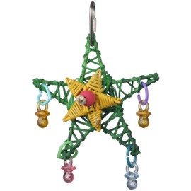 Super Bird Creations 4-1/2 by 3-Inch X-mas Star Bird Toy, Small