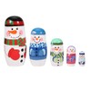 5pcs Christmas Handpainted Cute Wooden Matryoshka Dolls Russian Nesting Dolls